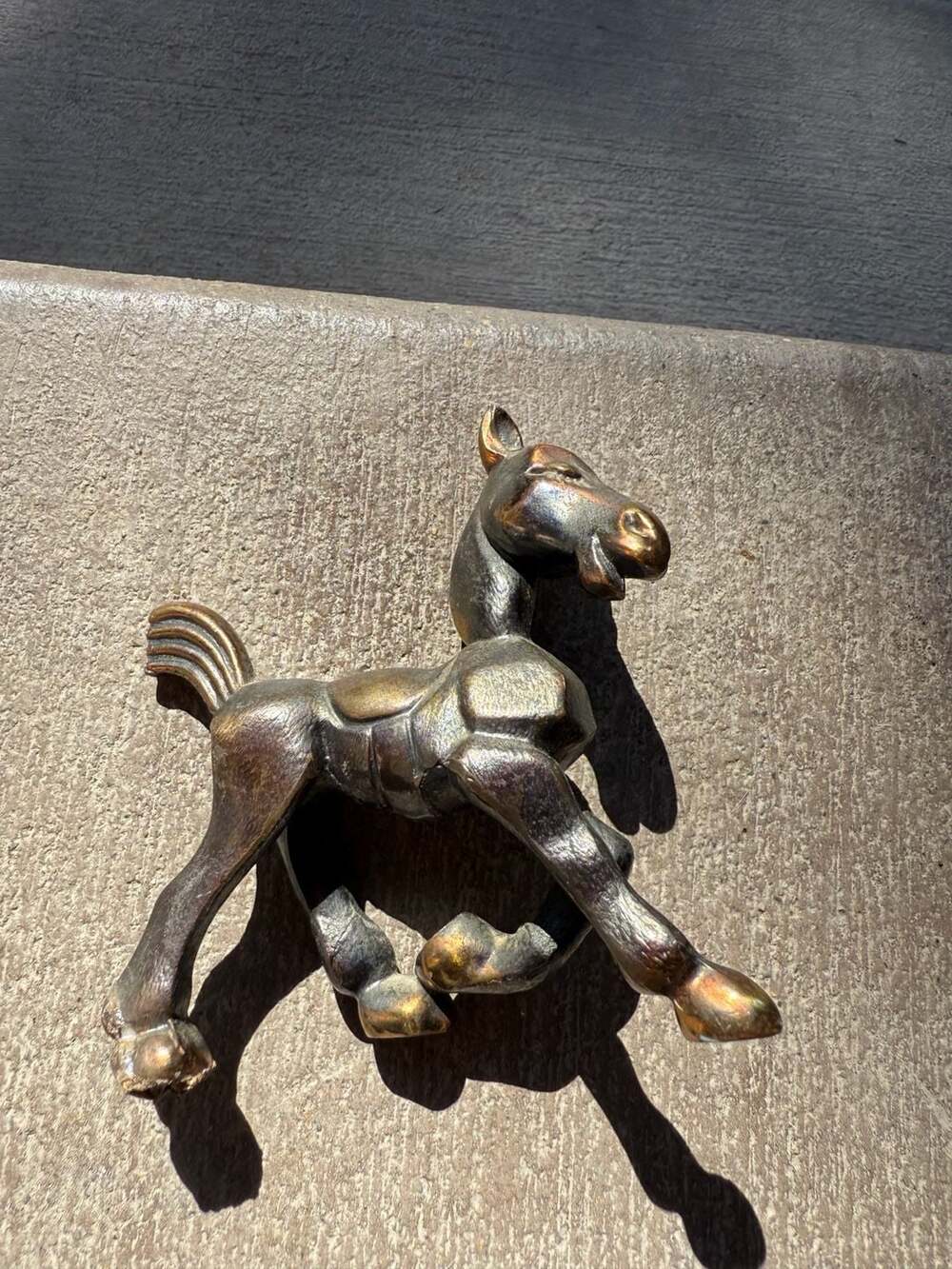 Vintage Cast Iron Horse Figurine Statue